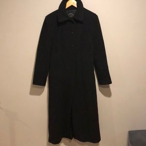 Long black wool coat